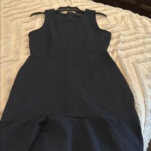Banana Republic Dark Blue Peplum Sheath Midi Dress